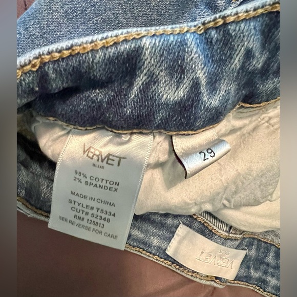 Women’s Jeans Vervet Blue by Flying Monkey sz 29 Stretch Distressed Medium Wash - Picture 8 of 9